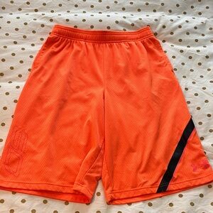 Under Armour Boy’s YLG Orange Athletic Mesh Shorts w/ pockets